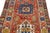 Red Red Vintage Kazak Caucasian Wool Runner With Multicolor Geometric Design For Sale - Image 8 of 8