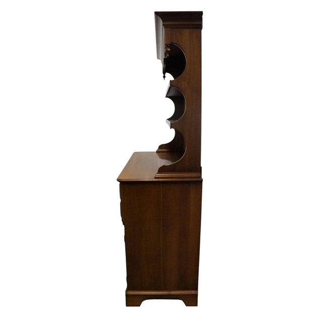 Pennsylvania House Independence Hall Collection Solid Cherry Early American 46" Buffet W. Dutch Cupboard Hutch - Candlelight Finish For Sale - Image 10 of 14