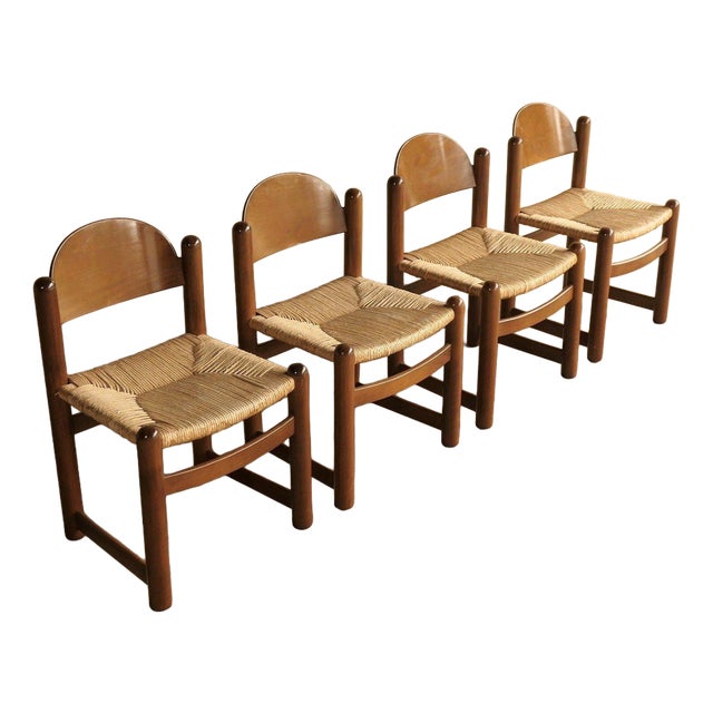 Rush Dining Chairs from Padova, Set of 4 For Sale