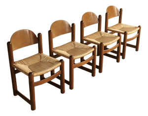 Rush Dining Chairs from Padova, Set of 4