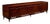Giuseppe Scapinelli Rosewood Credenza With Brass Sabots, Brazil, 1950s For Sale