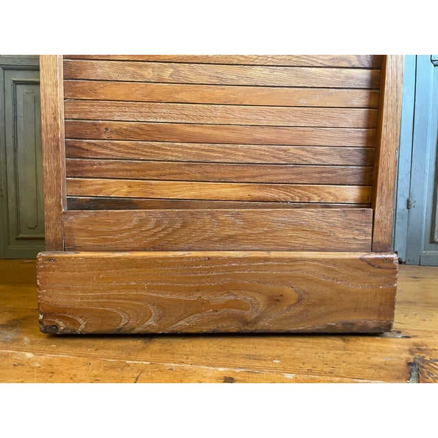 French Roller Shutter Cabinet, 1920s For Sale - Image 4 of 12