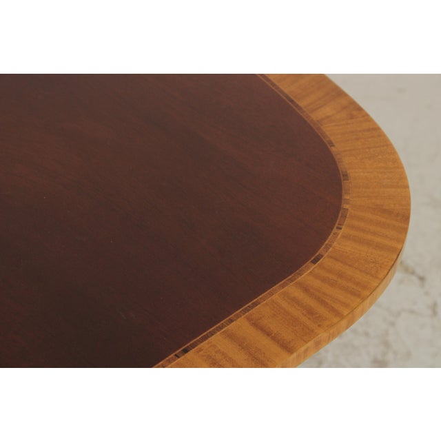Baker Collectors Edition Banded Mahogany Dining Table For Sale - Image 13 of 16