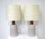 A pair of very well -crafted pottery table lamps by Jane and Gordon Martz whose pieces defined the Mid -Century period....
