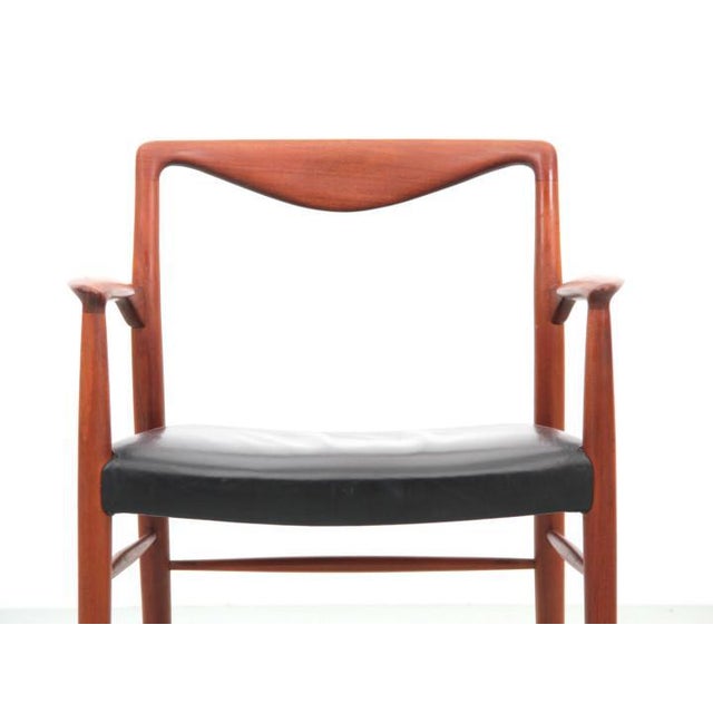 Mid-Century Modern Scandinavian Armchair in Teak attributed to Kai Lyngfeldt-Larsen, 1960s For Sale - Image 14 of 15
