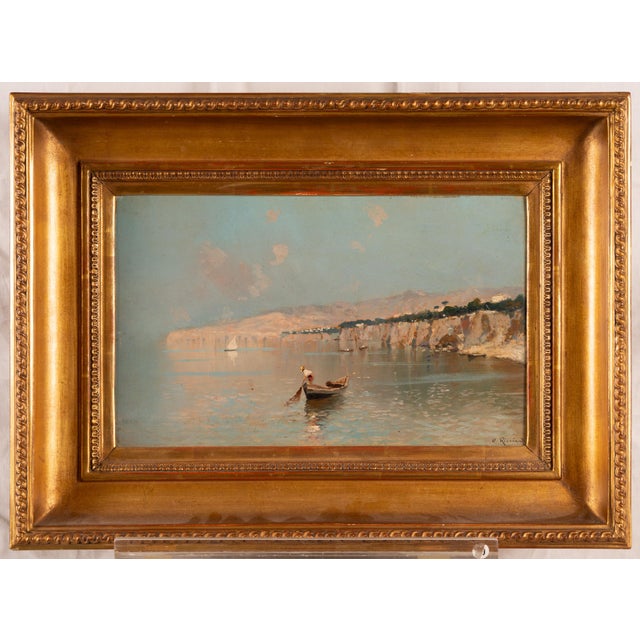 Oscar Ricciardi, View of Sorrento, 1890s, Oil on Panel For Sale - Image 6 of 15