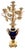 French Pair of French Bronze & Deep Cobalt Porcelain Candelabras. 19th Century. For Sale - Image 3 of 8