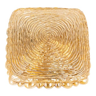 German Amber Glass Sconces in Thumbprint Shape, 1970s For Sale