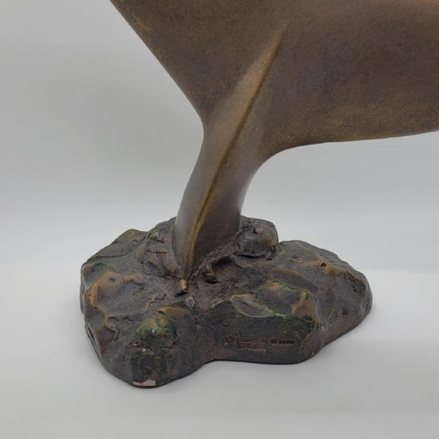 Vintage 1999 Wyland Austin Sculptures Tranquility Whale Tail Bronze Figurine For Sale - Image 9 of 18