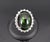 Late 20th Century Massive 26.18ct Green Tourmaline 1.83ct Diamond 18k White Gold Ring Size 4.75 For Sale - Image 4 of 18