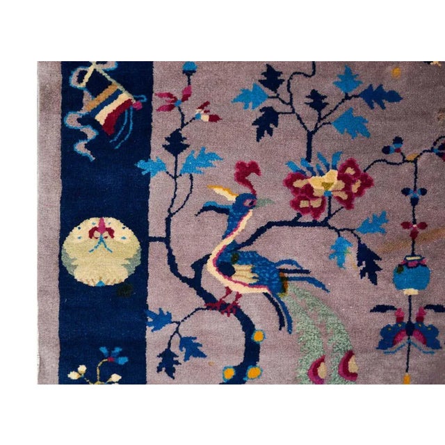 Textile Early 20th Century Chinese Art Deco Rug For Sale - Image 7 of 12