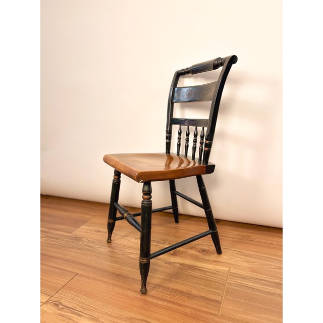 Mid 20th Century Mid-20th Century Hitchcock Stenciled Chair For Sale - Image 5 of 6