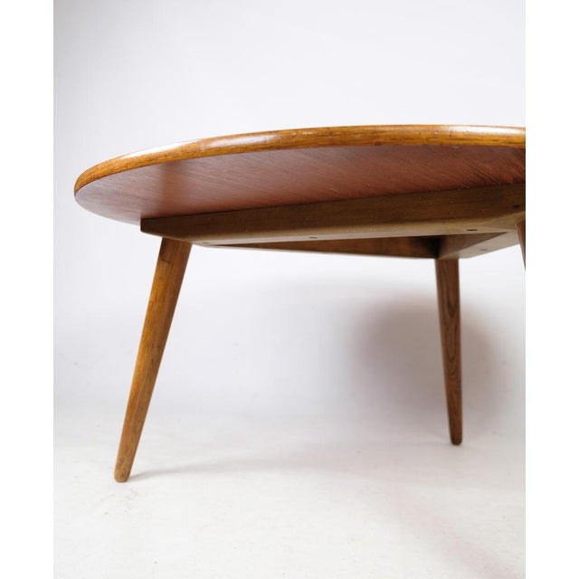 Coffee Table in Teak & Oak attributed to Hans J. Wegner, 1960s For Sale - Image 4 of 9