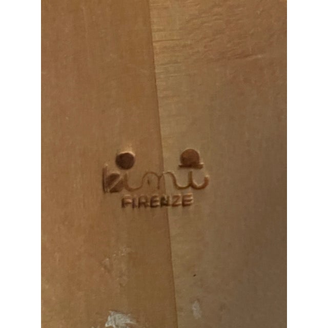 Mid 20th Century Vintage Bini Firenze Italian Wood Jar With Bamboo Style Handle For Sale - Image 5 of 6