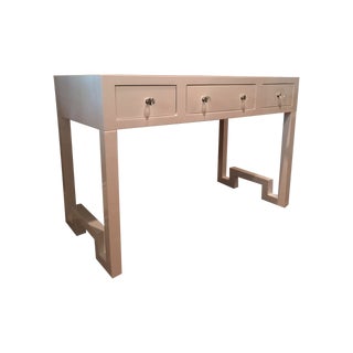 Worlds Away Reece White Lacquer Desk For Sale
