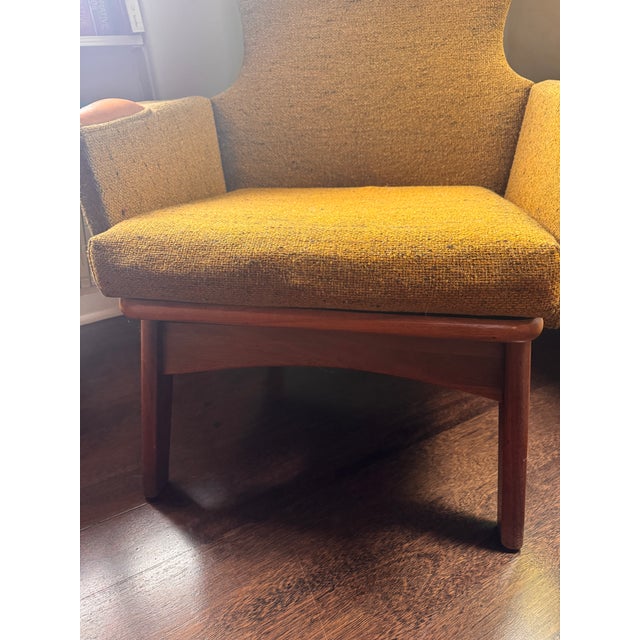 Wood 1960s Attributed to Adrian Pearsall for Craft Associates 2056-C Highback Lounge Chair For Sale - Image 7 of 8