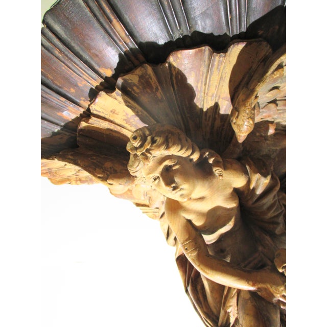 Art Nouveau carved wooden corner shelf. A favorite image of the French victory, and a Divine presence in the room....