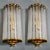Art Deco Vintage Art Deco Light Old Lamp Wall Sconces Fixture Brass & Ribbed Glass Rod Ship Light - a Pair For Sale - Image 3 of 4
