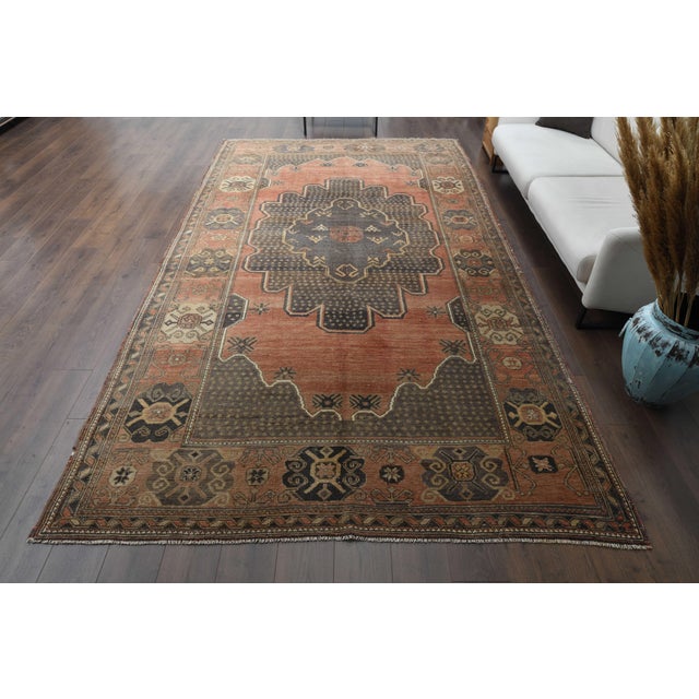 Islamic 1970s Vintage Persian Handmade Wool Cotton Red Area Rug For Sale - Image 3 of 11