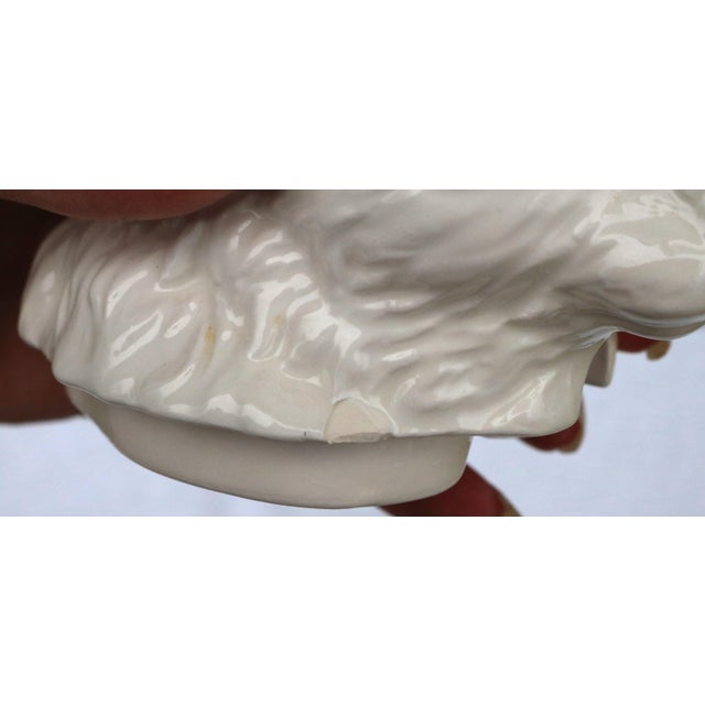 1980s The Haldon Group White Bunny Rabbit Condiment Server With Carrot Spoon For Sale - Image 10 of 16