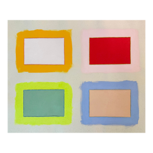 Original Painting | Abstract Multicolor Squares Contemporary Painting, 24 X 30 In.