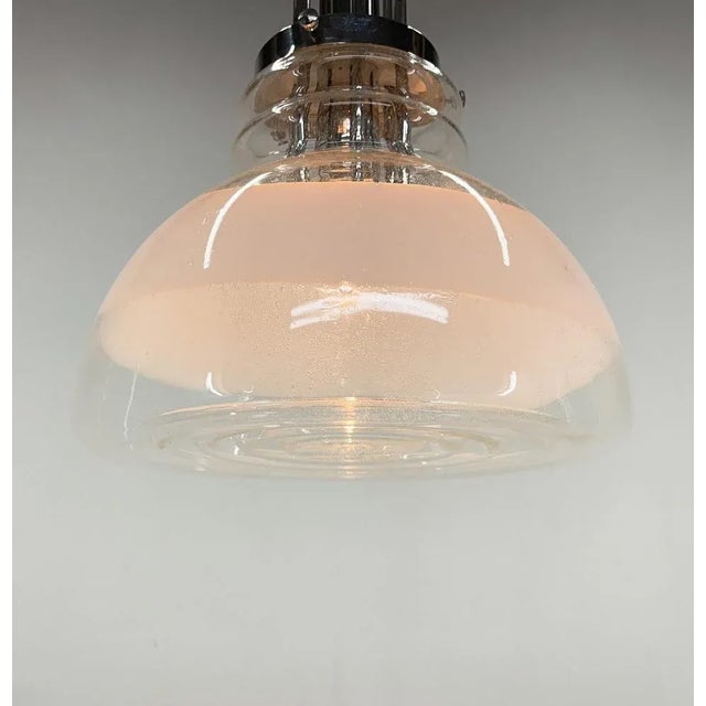 Murano Glass and Chrome Pendant by Mazzega, Italy, 1960s For Sale - Image 13 of 14