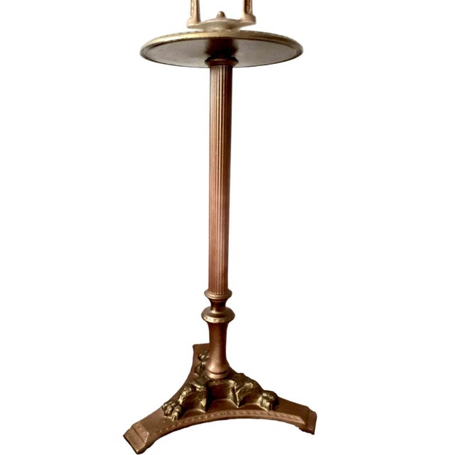 dragon stand, ; 32" tall, 10" diameter tray Playful yet refined, this whimsical standing ashtray hails from the golden era...