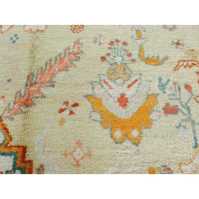 Antique Oushak Carpet , 10'9" X 14' #16474 For Sale - Image 4 of 13