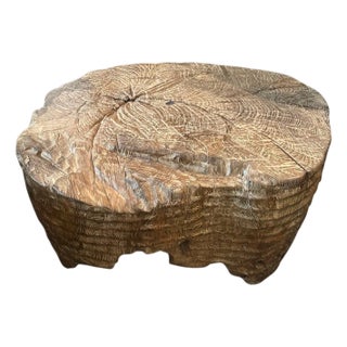 Andrianna Shamaris Magnificent Teak Wood Coffee Table For Sale