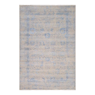 Pasargad Home Transitional Silver Area Rug, 6' 1'' X 9' 1'' For Sale