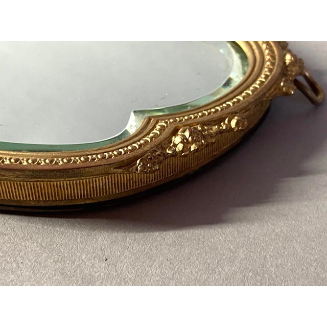 19th C French Louis XVI Bronze Vanity Mirror - 1 Pc For Sale - Image 6 of 11