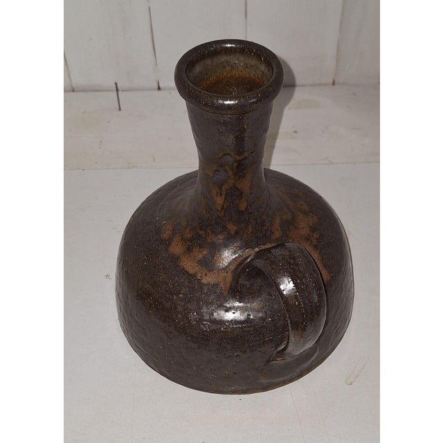 Vintage Ceramic Vase by Rudi Stahl, 1970s, in Very Good conditions. Designed 1970 to 1979 This piece has an attribution...
