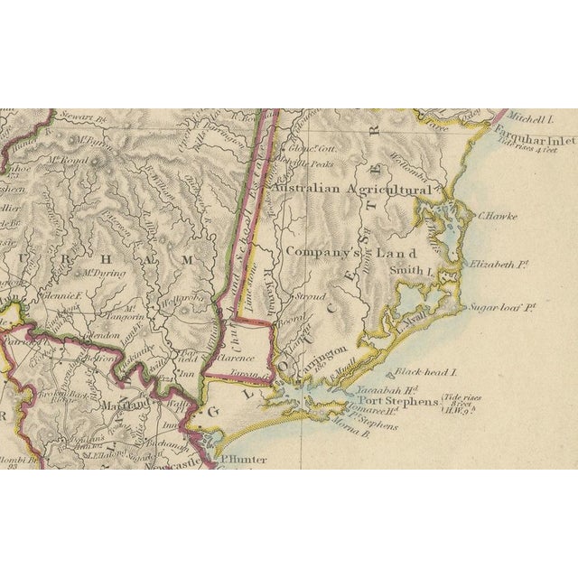 Detailed Map of New South Wales by Sduk, 1833 For Sale - Image 6 of 9
