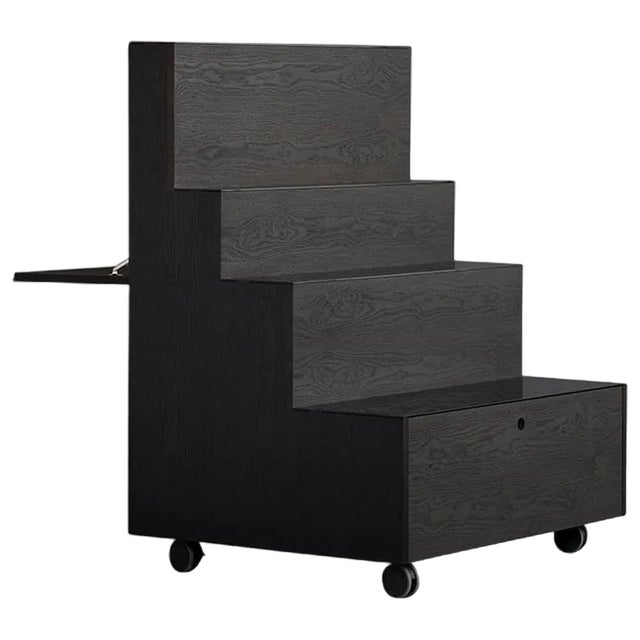 Storage Unit in Black by Achille Castiglioni for Hille For Sale