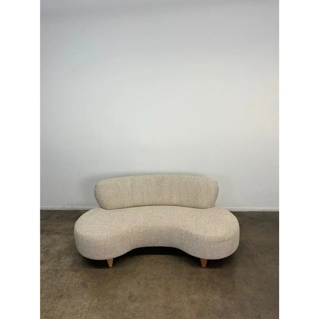 Made to Order Kidney Loveseat Sofa For Sale - Image 4 of 11