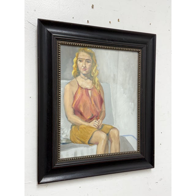 Figurative Figurative Acrylic Female Portrait Painting For Sale - Image 3 of 12