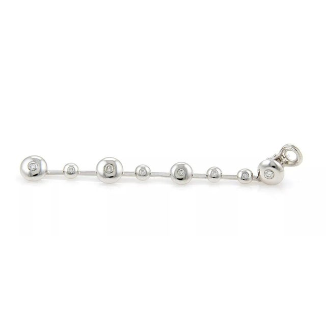 Contemporary 17159 - Koesia Diamond 18k White Gold Fancy Spinner Discs Long Earrings, 2 Pieces For Sale - Image 3 of 6