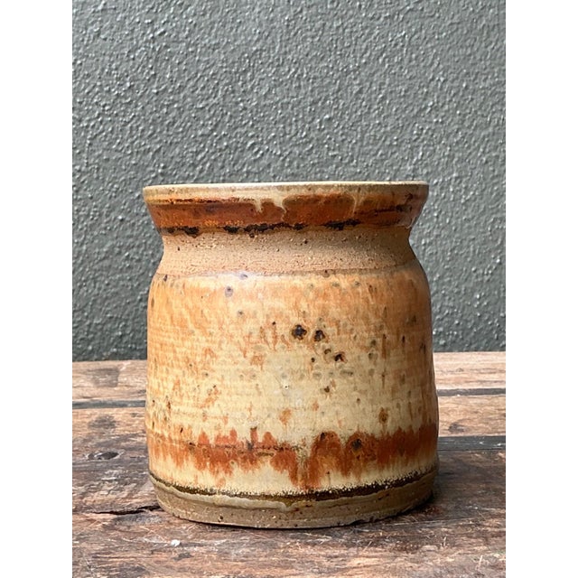 Vintage Studio Pottery Glazed Ceramic Vase For Sale - Image 13 of 15