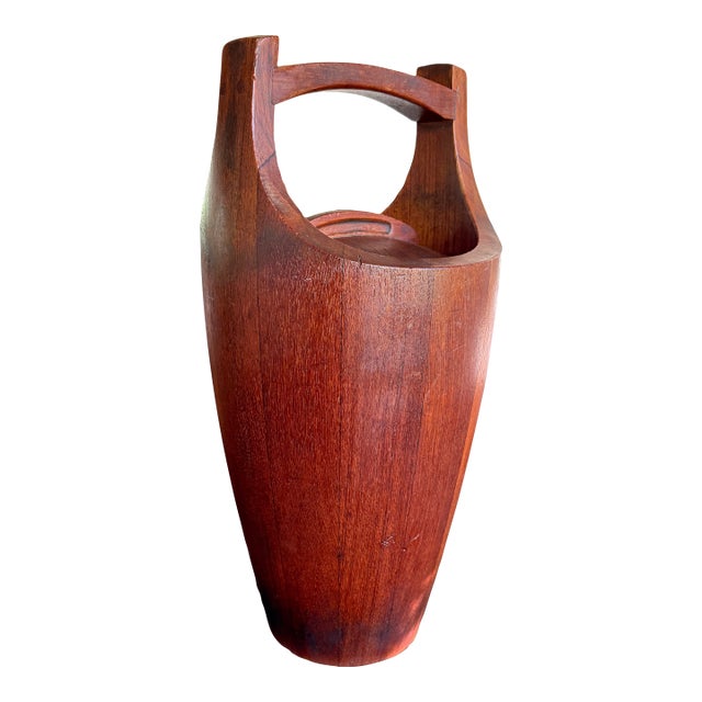 1960s Iconic Jens Quistgaard for Dansk Staved Teak “Congo” Ice Bucket, Denmark For Sale
