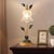Art Deco Biomimetic Flower Glass & Metal Table Lamp For Sale - Image 3 of 4