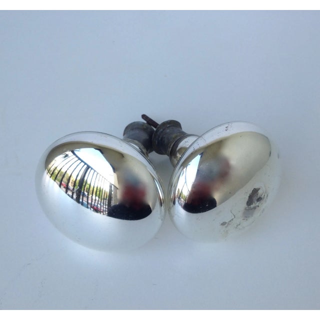 Silver Vintage C.1950's Italian Hollywood Regency Mercury Tiebacks a Pair For Sale - Image 8 of 9