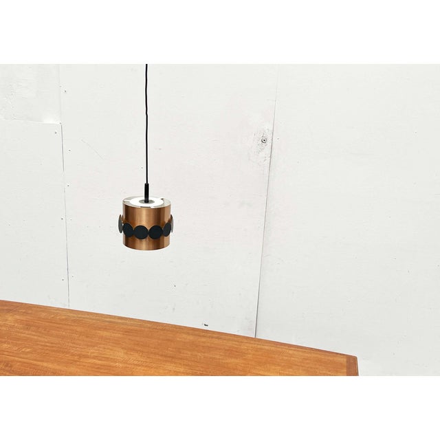 Mid-Century Modern German Copper Pendant Lamp from Doria, 1960s For Sale - Image 6 of 18