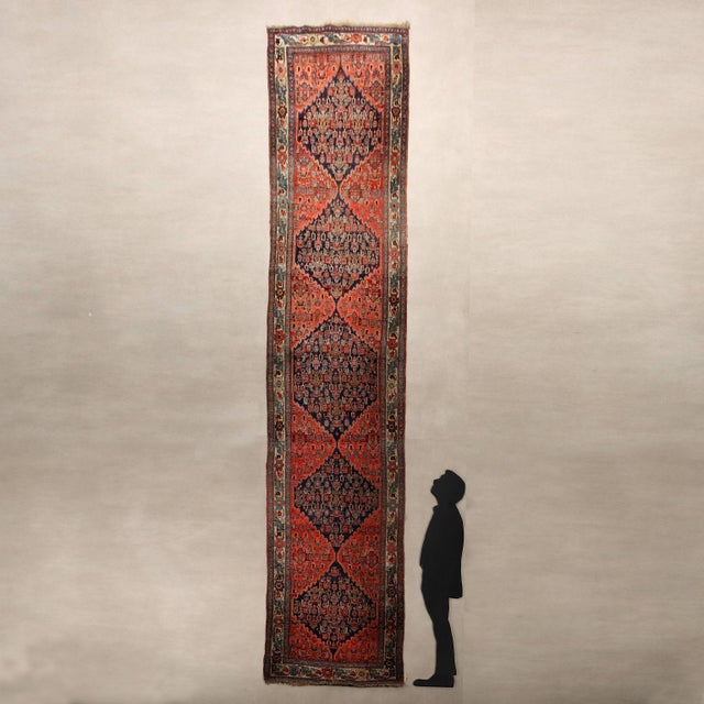 Malayer rug in cotton and wool, large knot, hand-made. This piece is attributed to the mentioned designer/maker. It has no...