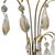 1920s Art Deco Brass Hollywood Regency Palm Leaf Wall Sconce W/ Crystal Arms For Sale - Image 4 of 8
