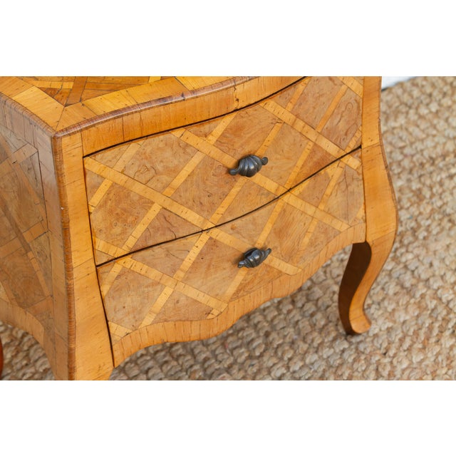 1950s Mid-Century Petite Italian Walnut Nightstand For Sale - Image 5 of 9