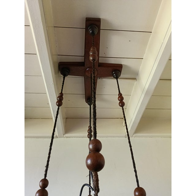 Brown Hague Style Pendant Lamp by Jan Wils for H. Pander & Zn, 1920s For Sale - Image 8 of 17