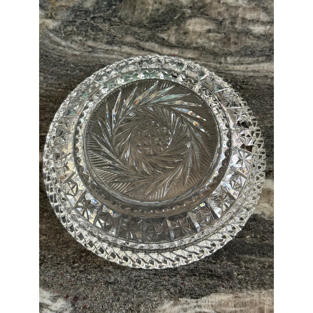 Vintage Midcentury Cut Glass Bowls, Set of Four For Sale - Image 4 of 9