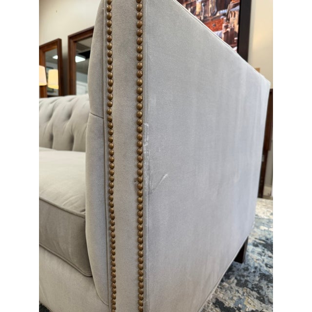Stickley Greige Upholstered and Tufted Draper Sofa For Sale - Image 12 of 18