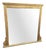 Large 19th Century Antique English Gilt Ribbed Framed Overmantle Mirror For Sale