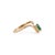 Metal Handmade 14k Yellow Gold Natural Oval Emerald Diamond Bypass Ring Size 6 For Sale - Image 7 of 17